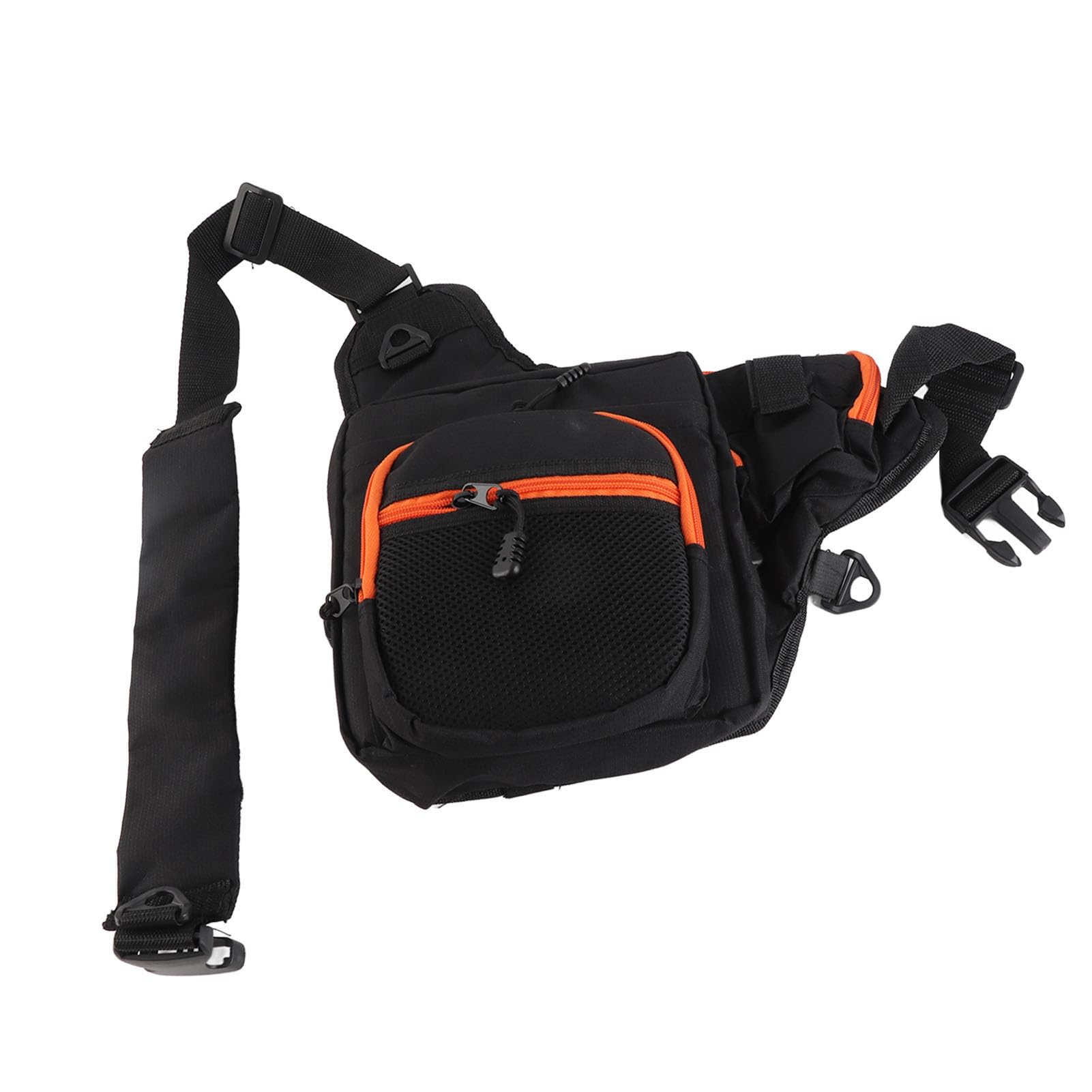 Acouto 32*39*12CM Torba Wędkarska ILure Wielofunkcyjny Wodoodporny Płócienny Kołowrotek Torba na Przynęty Pudełko itp. Kieszenie na Szczypce do Twojego Wielofunkcyjnego Liczne i Sprzęty do (BLACK)