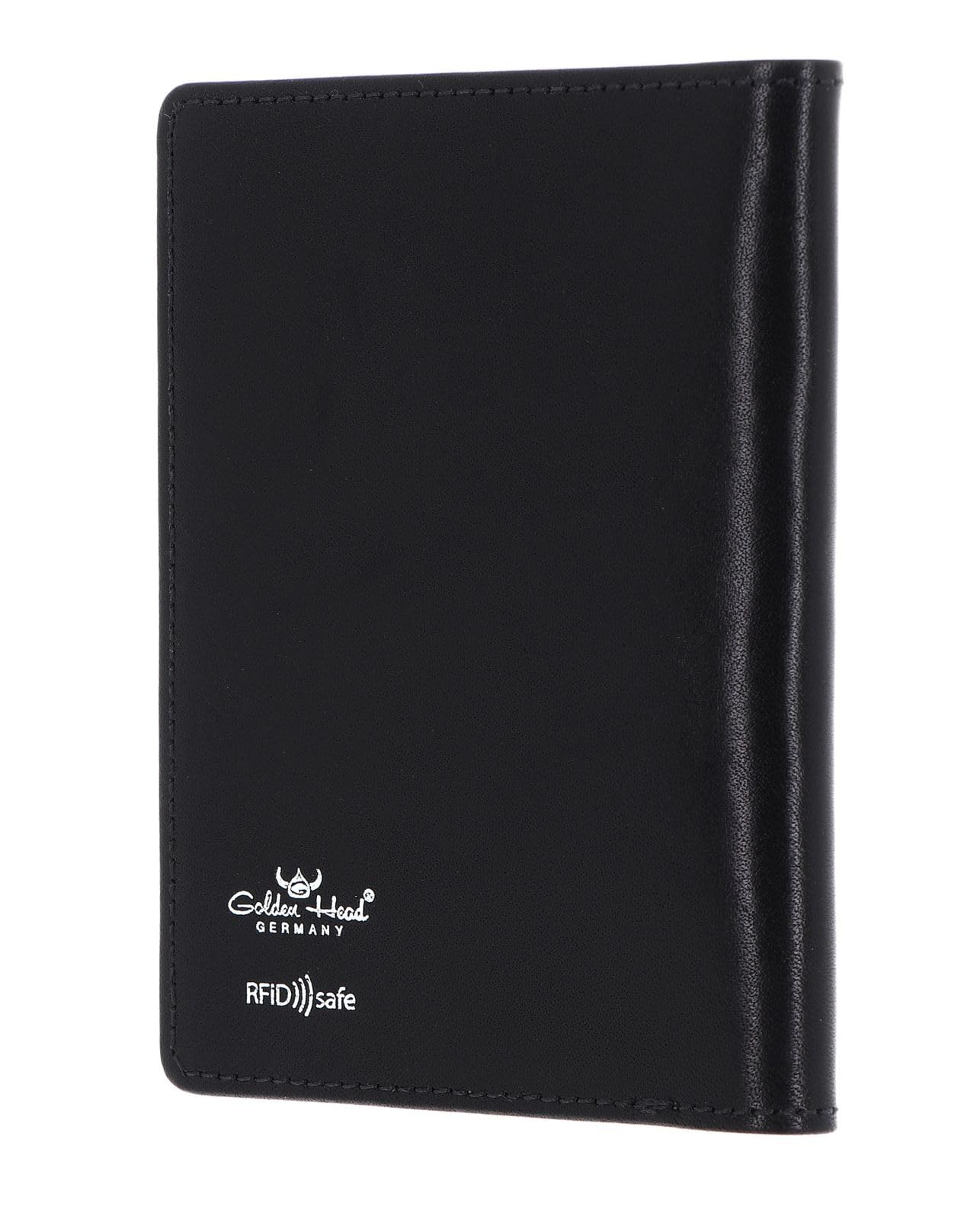 Golden Head Cuero Estuche de identificación Colorado RFID Protect Ausweishülle 4408 Schwarz Negro