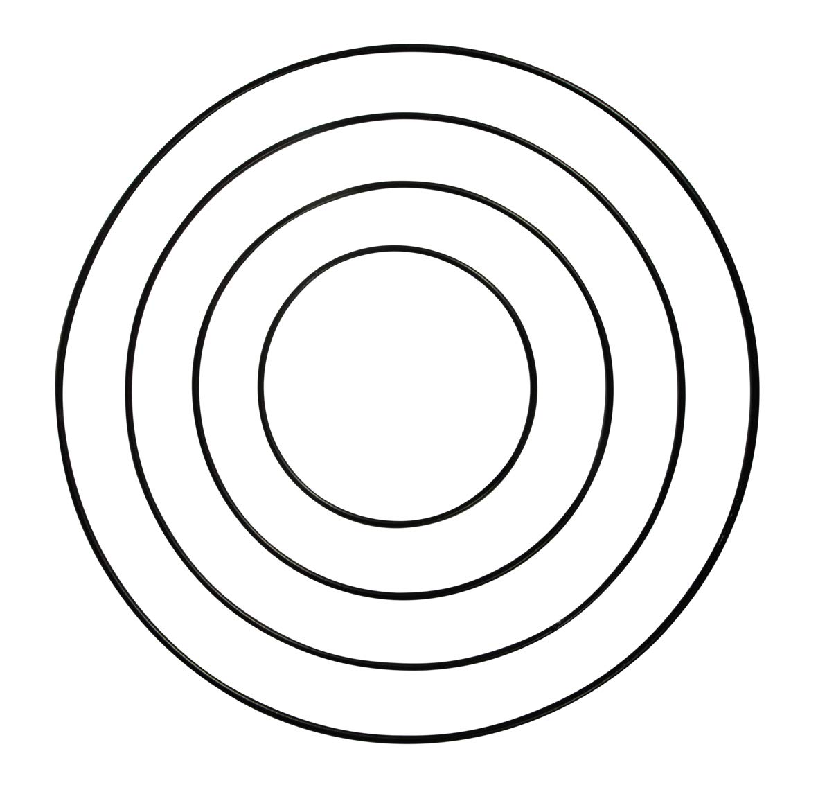 Rayher Metal Rings, Coated, 25cm ø, Black