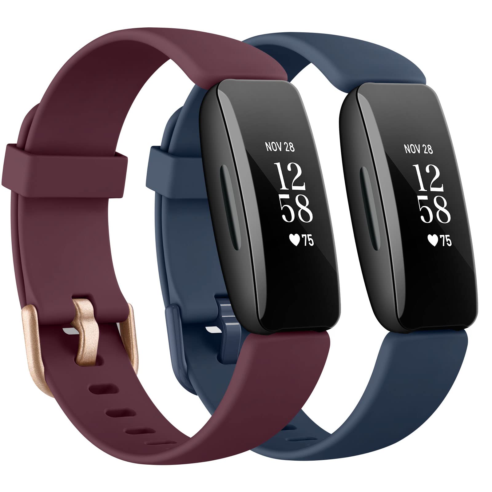 AMCCStraps Compatible with Fitbit Inspire 2 Strap, Soft Silicone Sport Replacement Wristband for Women Men