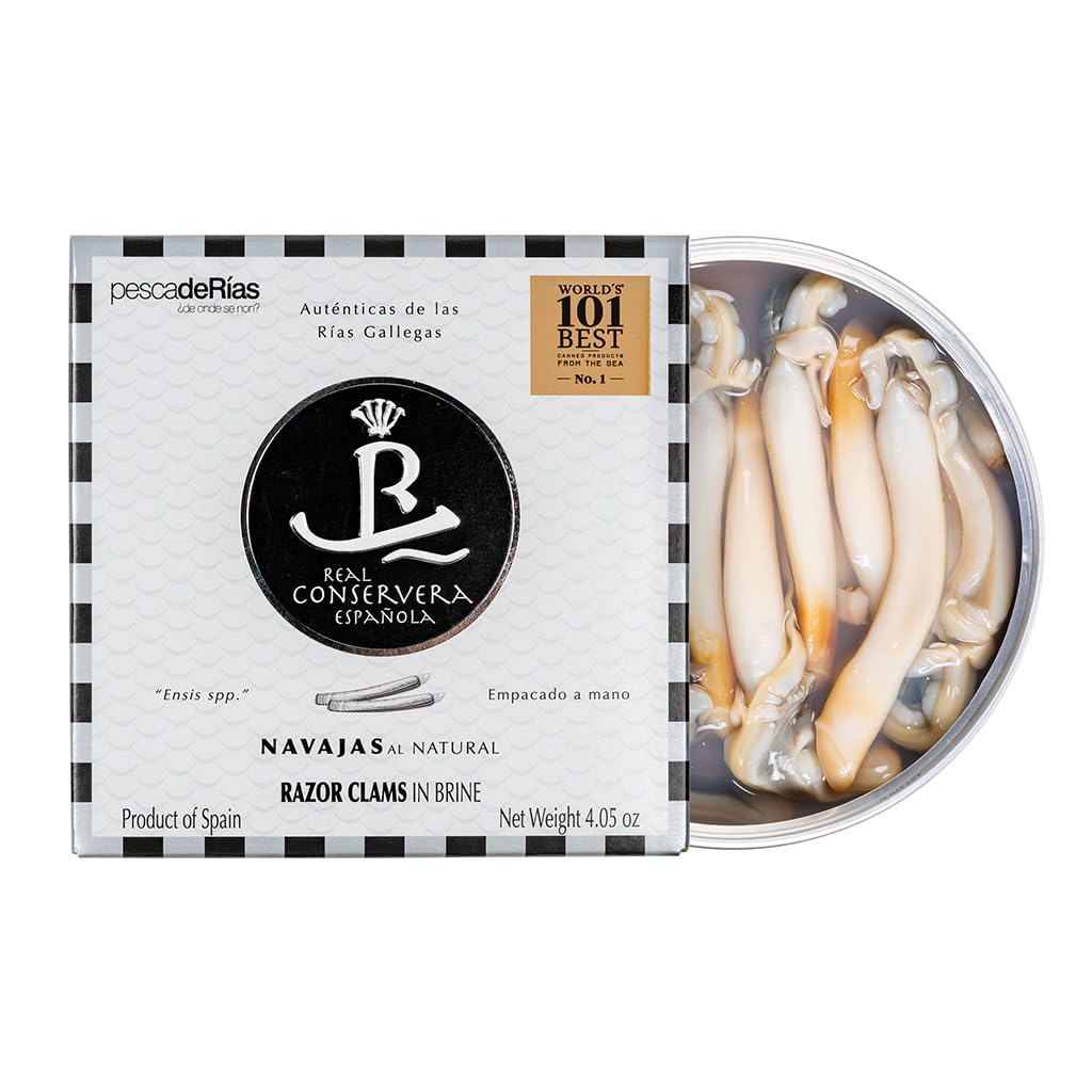 Real Conservera Española. Razor Clams from the Galician Estuaries in Brine. 115g (4.06oz).