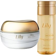 O Botic rio Lily Gift Set for Skin Care with 2 Products Perfumed Body Cream Satin 250 g and Perfumed Body Oil 150 ml