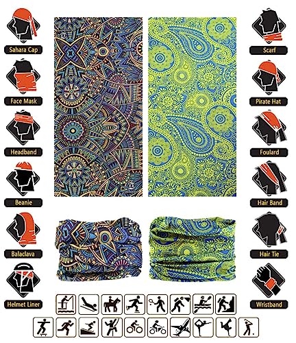 Image of VANCROWN Headband Neck Gaiter Head Wrap Headwear Face Mask Magic Scarf Bandana for Men and Women