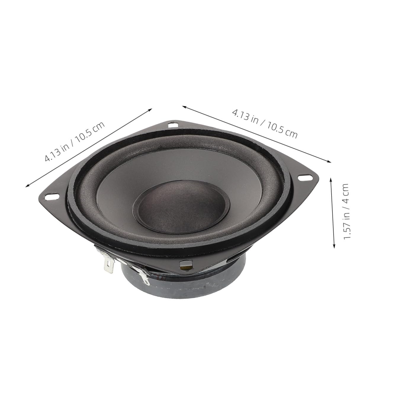 GARVALON Coppia di Trombe Auto 4 Pollici Coassiali 600w Nero | Pp e Ferro, Effetto Bassa Frequenza, Installazione Semplice, Confezione da 1 Paio