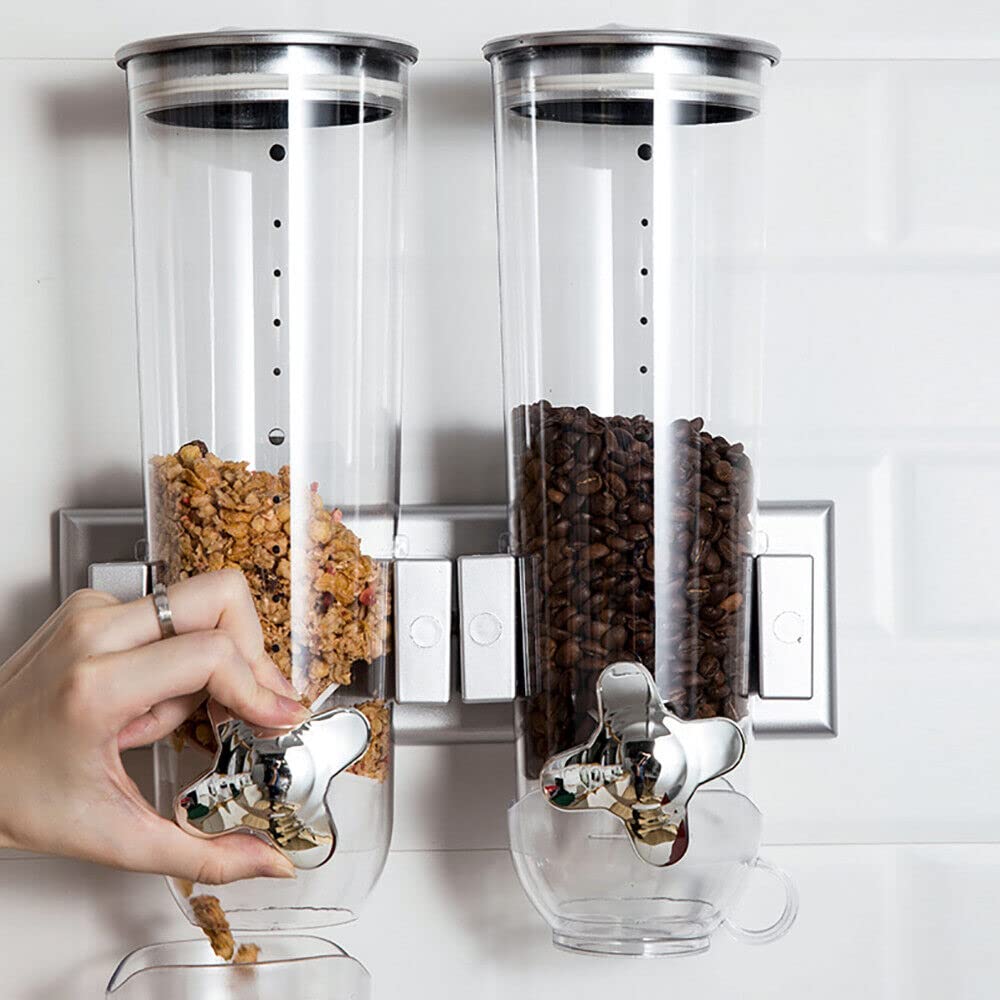 Futchoy 20 l voedseldispenser dispenser mueslidispenser keramische dispenser voor het bewaren van granen, meel, mungbonen, rijst, keuken, voedselcontainer, witte reisemmer, opbergdoos