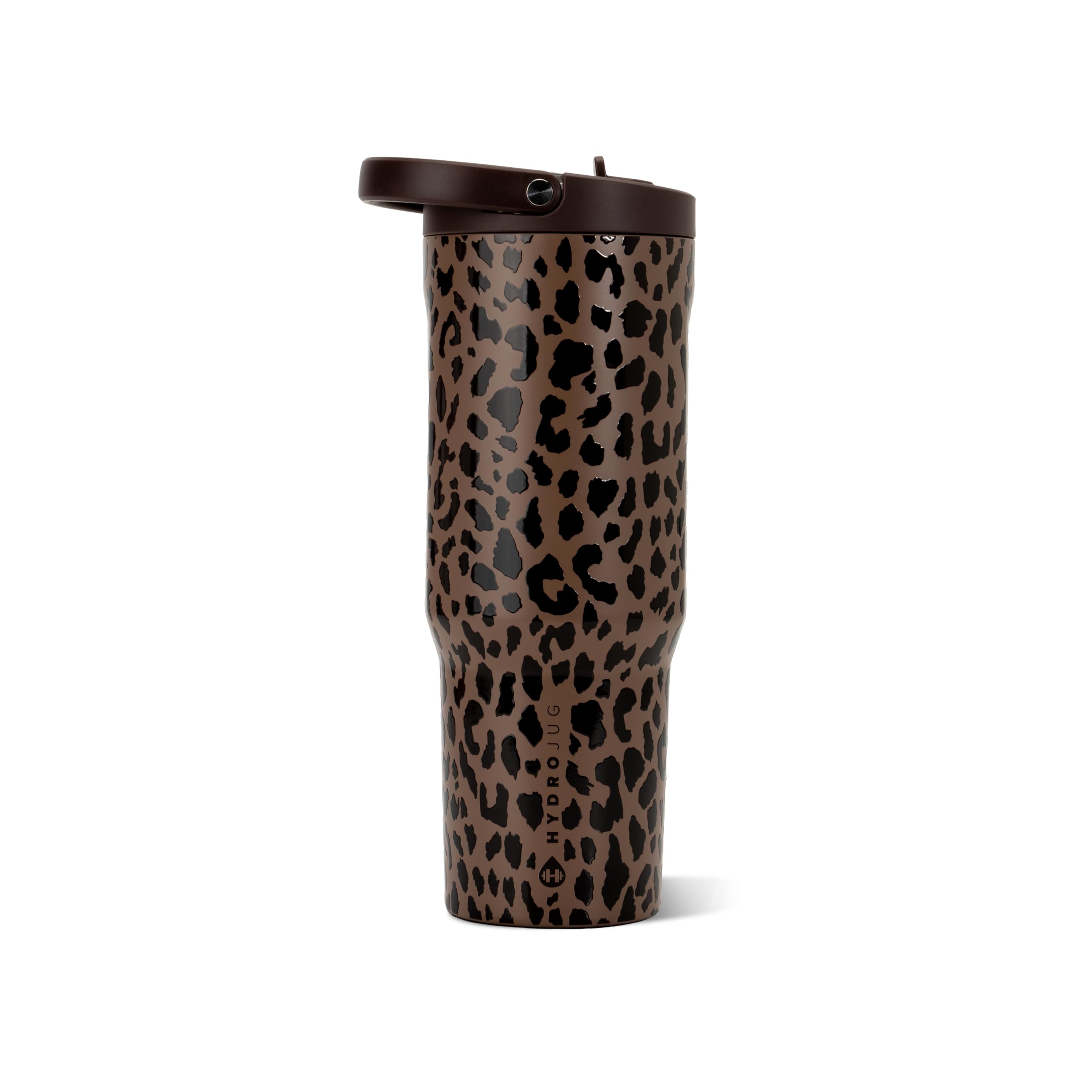 HydroJug Sport 40 oz Insulated Stainless Steel Water Bottle, Brown Leopard