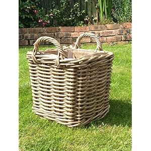 Very Strong Excellent Quality Lined Square Log Basket / Storage Basket