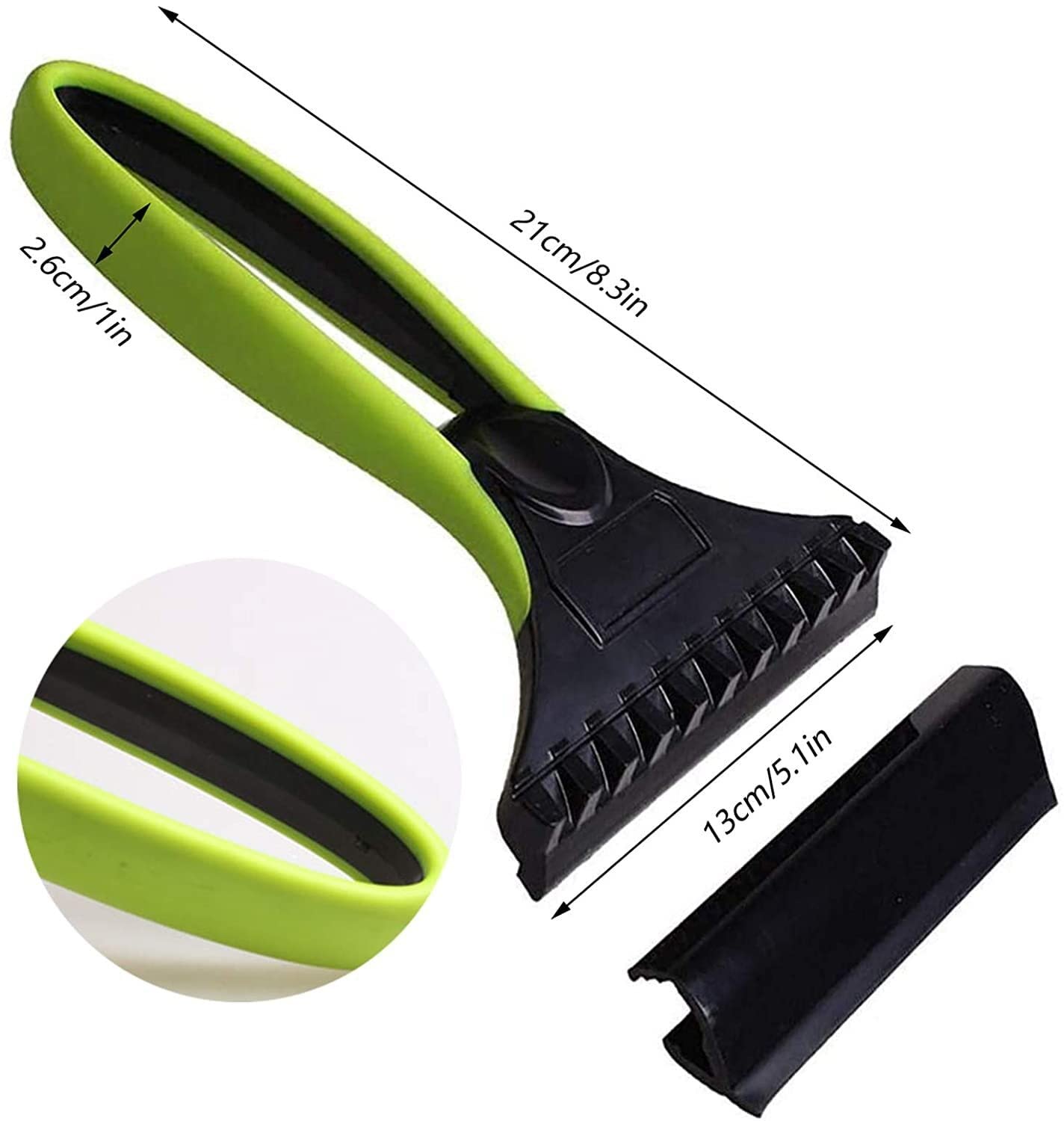 XMING Auto Snow Frost Ice Raschietto Multifunzione Automotive Snow Frost Shovel 2 in 1 Raschietto for Vento Auto Addominali Raschietto di Ghiaccio Auto in plastica Risparmia Spazio