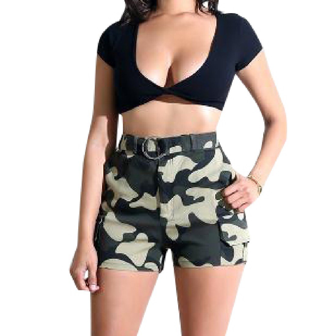 andopa Sexy Women's Spring Summer Camouflage Shorts-picture-30
