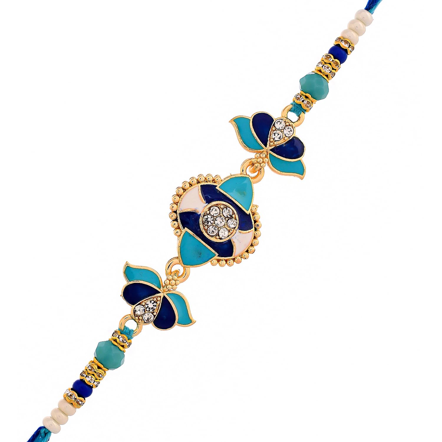 VOYLLA Blue Enamelled And Beaded Mens Rakhi|Rakhi For Brother|Pack Of 1|Rakhi Special| (B0D5LLTMS7) Amazon Price History, Amazon Price Tracker
