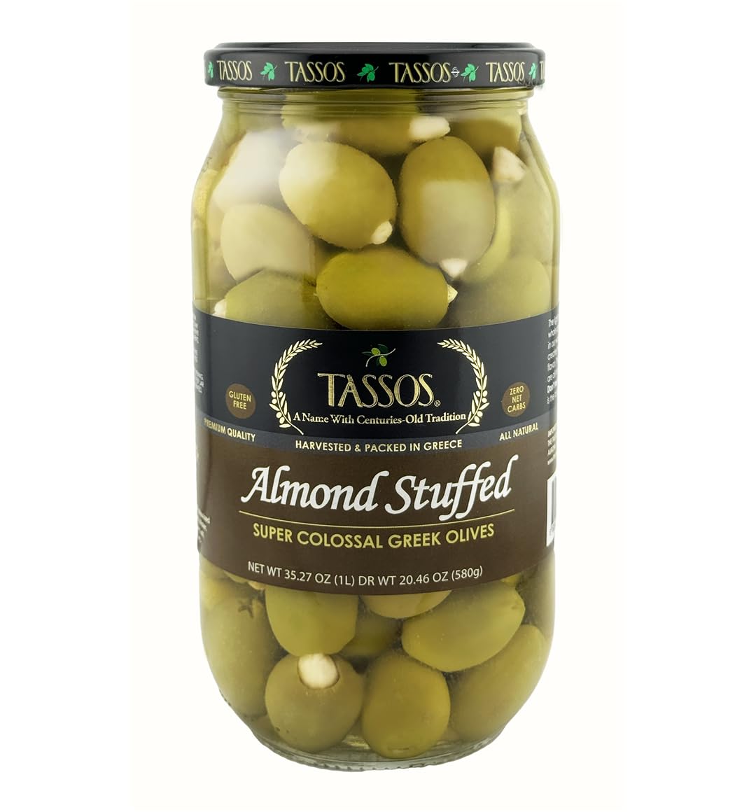 Amazon.com : Tassos Almond Stuffed Halkidiki Super Colossal Olives