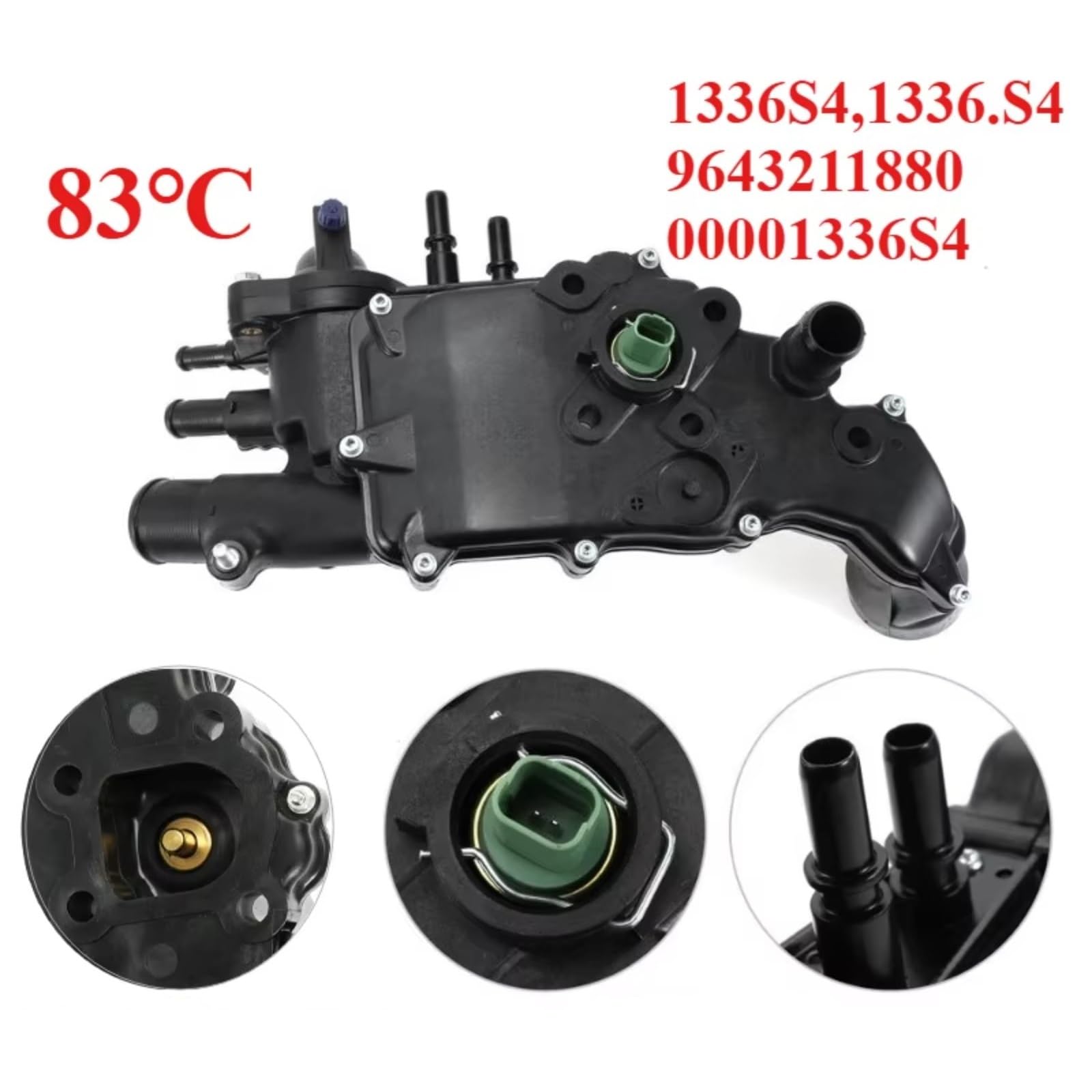 Termostat samochodowy do Peugeot dla Partner Box MPV 5 2.0 HDi Van 2000 2001 2002 2003 2004 2005 2006 2007 2008 Zespół pokrywy termostatu silnika
