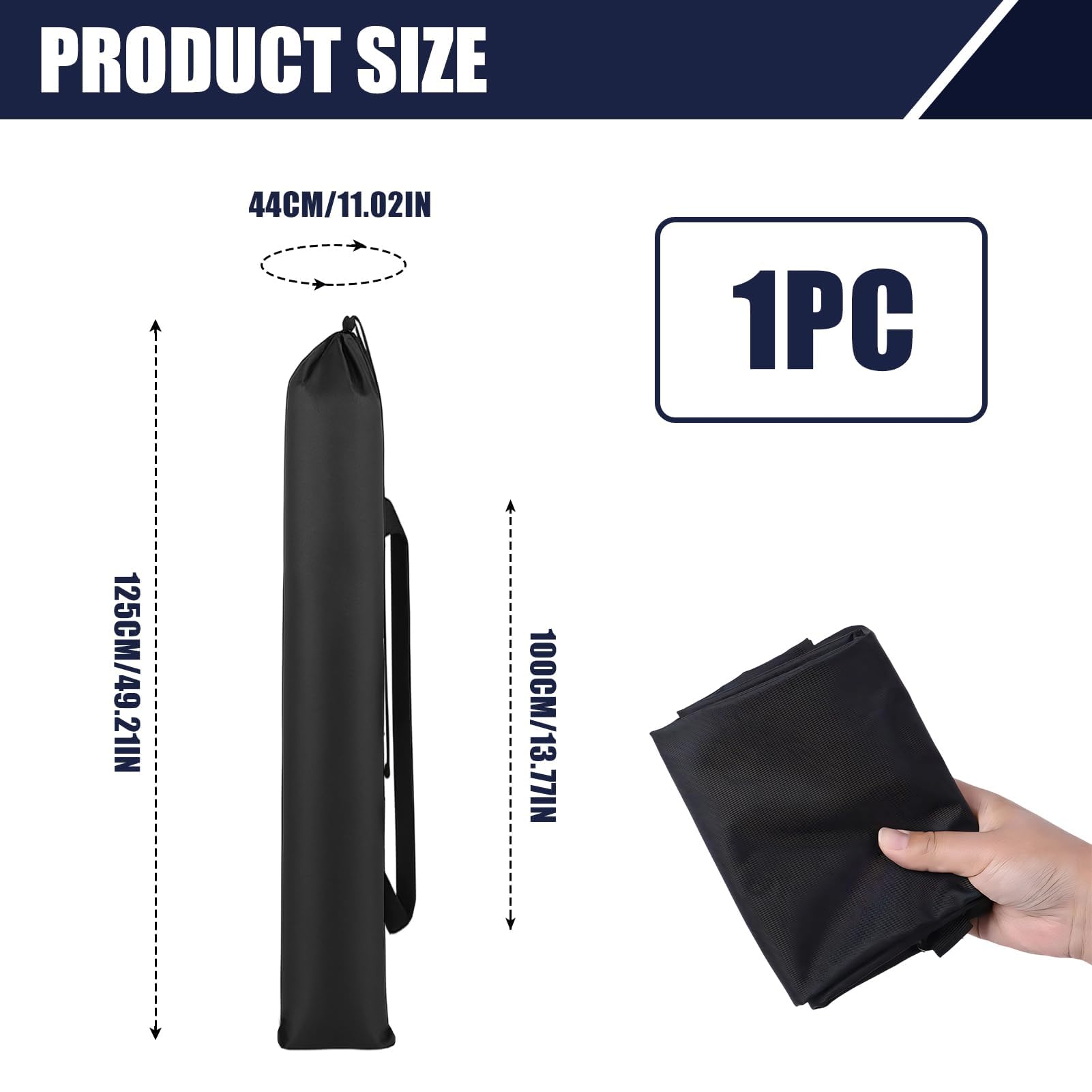 Housse De Protection Pour Parasol De Plage Ou Jardin - 125x22 Cm, Imperméable Oxford Avec Poignée