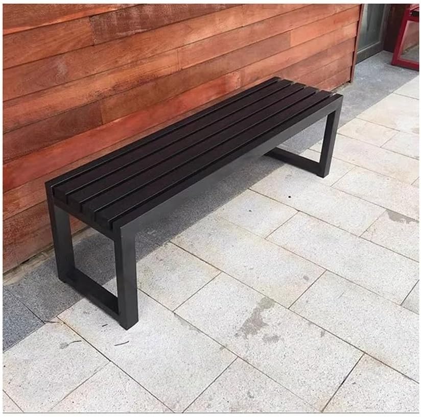 Patio Furniture Bench Park Chairs Outdoor Benches Stadium Benches Iron Chairs Benches Shopping Mall Leisure Benches Garden Outdoor Bench(Color:D)