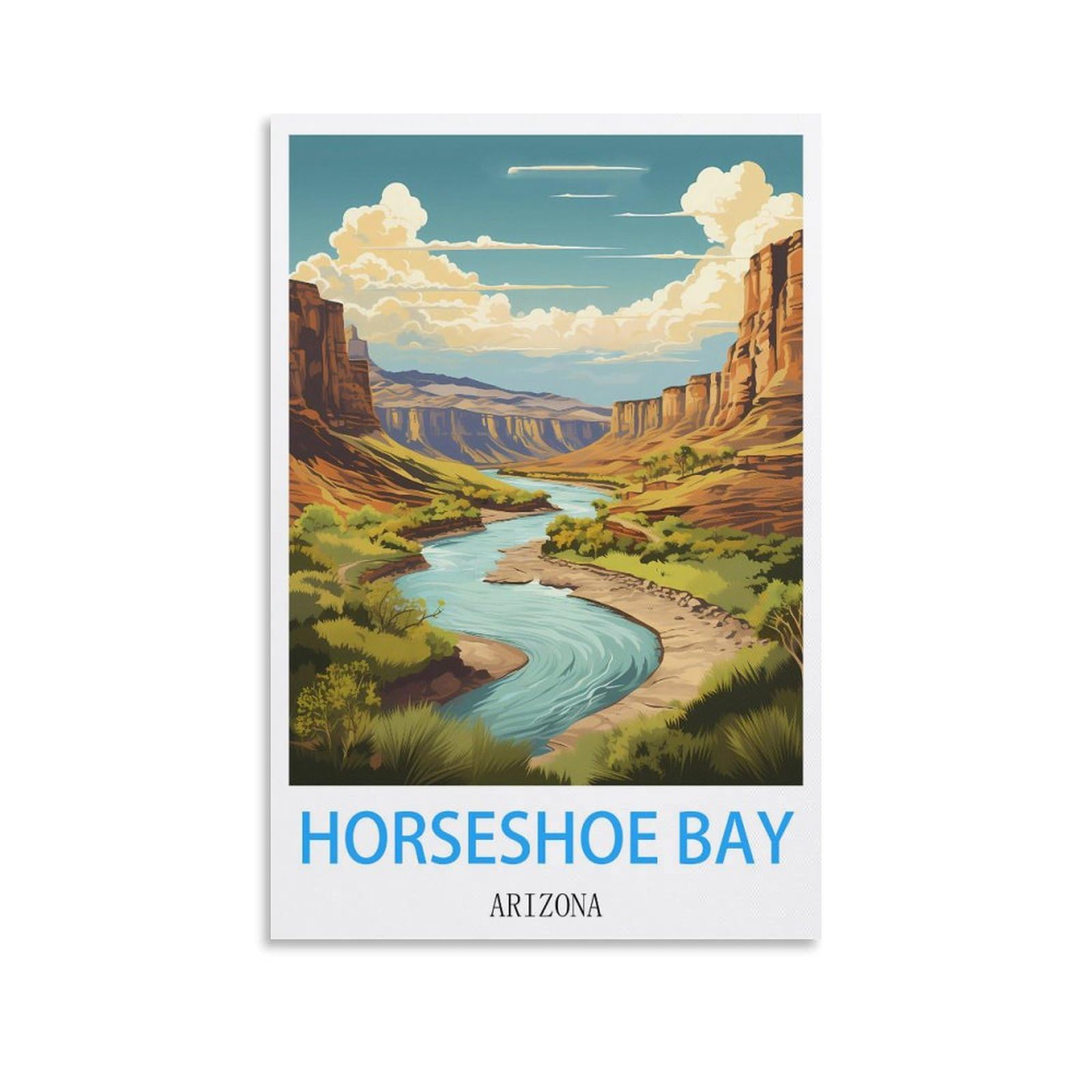 Vintage Metal Tin Sign Funny Retro,Horseshoe Bay Arizonas,Decoration for Home Wall Art Kitchen Bar Pub Room Farm Garage Vintage Retro Poster Plaque 20x30cm