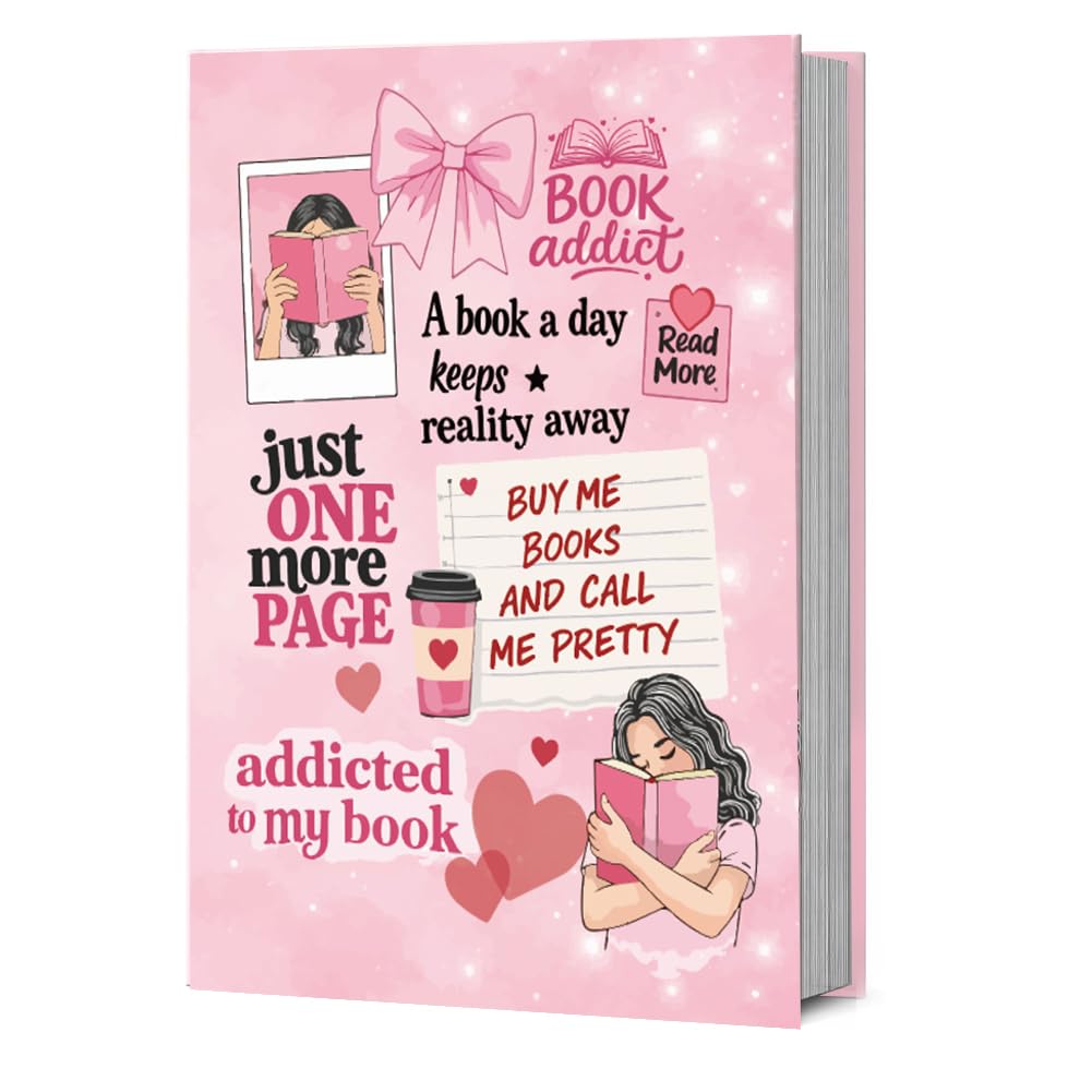 GOMAKERER 1 Pc Pink Reading Quote Elastic Cloth Book Sleeve, Book Lover Stretchable Book Protector Up to 8x11 Inch Reusable Fabric Cloth Elastic Sleeve for Hardcover Paperback Notebook Textbook