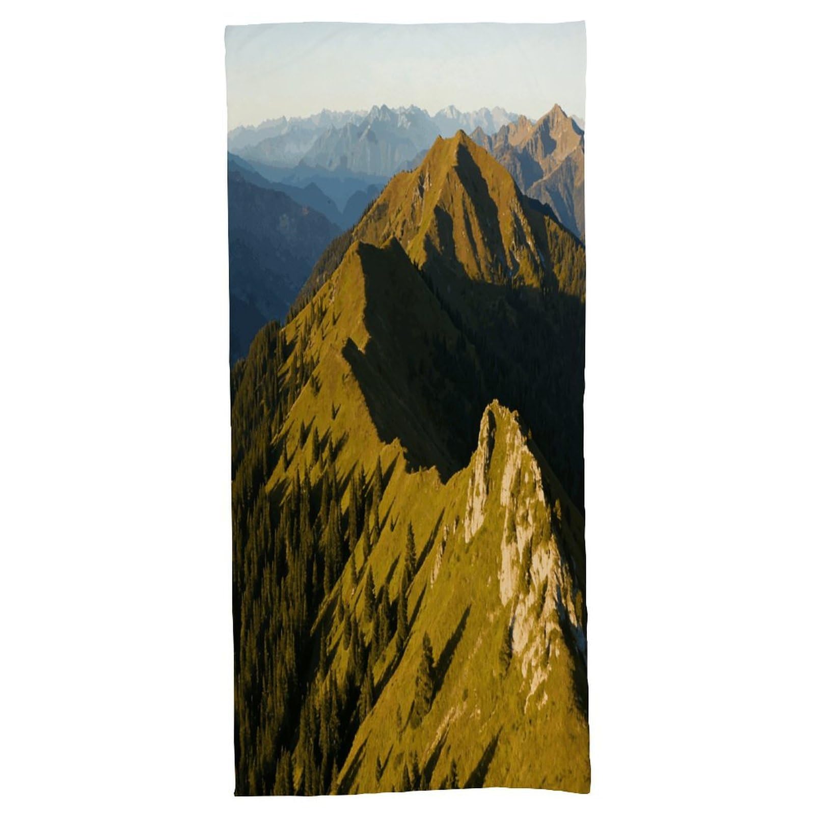 Fodpand Style Mountains Bath Towel, Highly Absorbent & Quick Drying Beach Towel, Compact & Lightweight Pool Towel For Bathroom, Beach, Pool, Gym, Spa, And Hotel Use