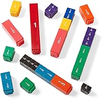 Vista 7 de hand2mind Cubos de torre de fracción arcoíris, materiales de matemáticas Montessori, manipuladores de fracciones, fracción de unidades, cubos