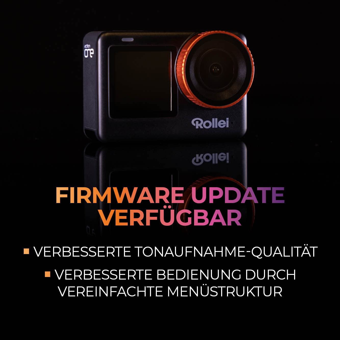 Rollei 40338 Actioncam one – nowa kamera sportowa Rollei 4K z 60 kl./s, wodoszczelność 5 m, bez obudowy, 30 metrów z obudową i licznymi akcesoriami, czarny