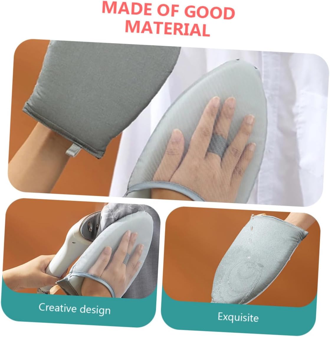 GLEAVI 2Pcs Ironing Board Insulation Glove Steam Mitt for Handheld Garment Steamers Heat Resistant Ironing Accessories for Clothes Convenient Storage and Care