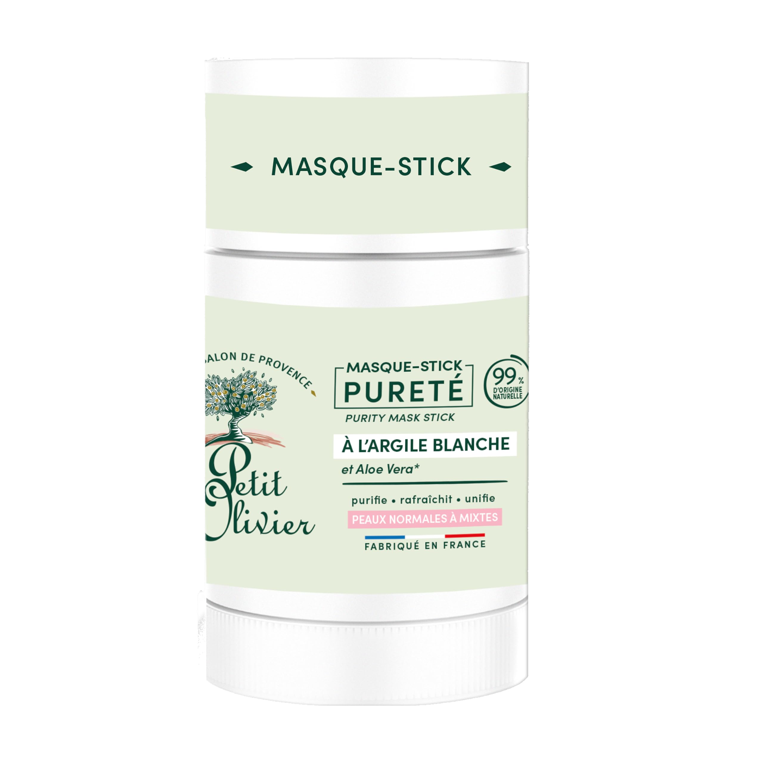 Le Petit Olivier Face Mask Stick 3 in 1 - Aloe Vera & Green Tea - 50g