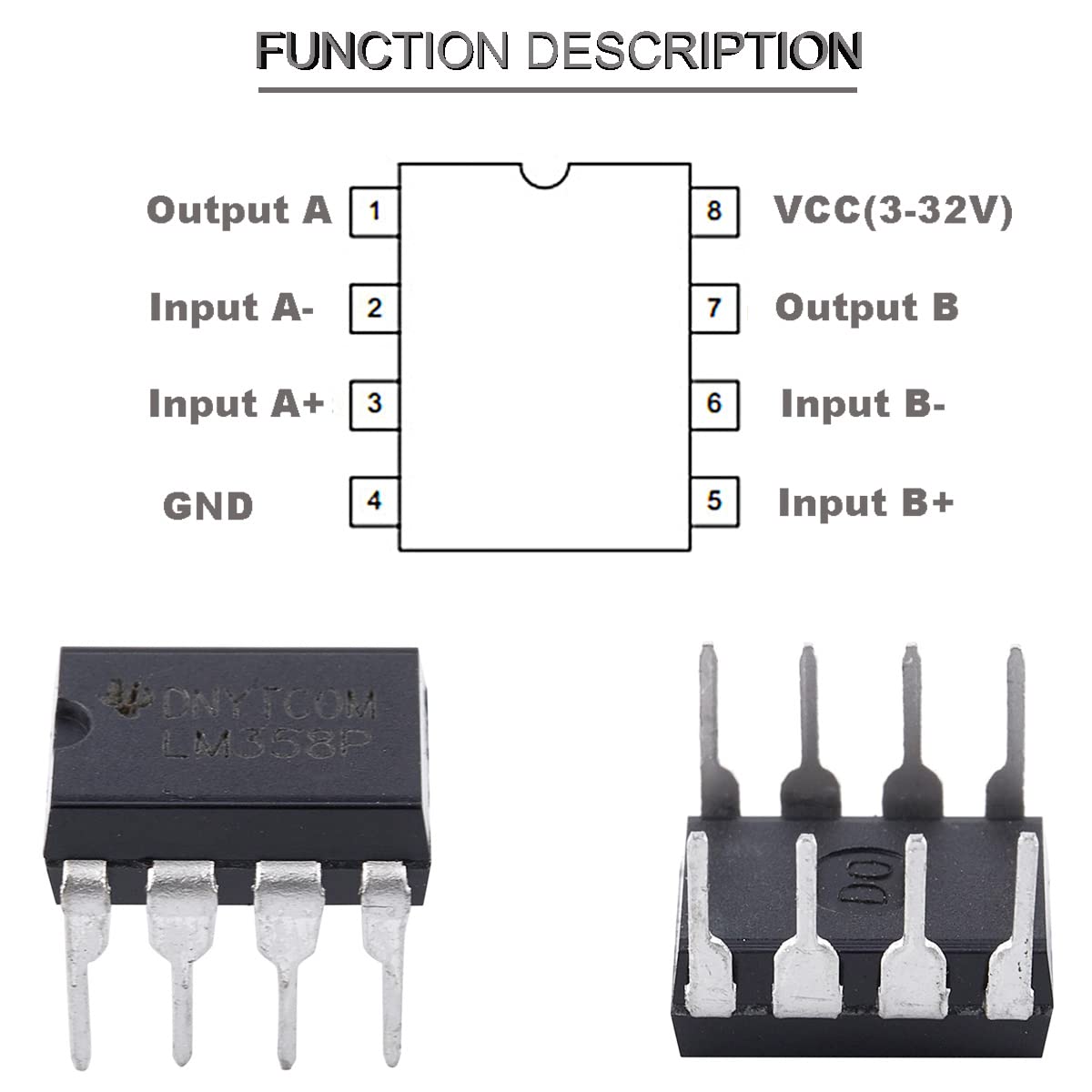 LA6358NM 三洋ジュアル オペアンプ IC　6358N　 ３０個 5PCS 6358N LA6358 LA6358N DIP8 High-Performance Dual Operational