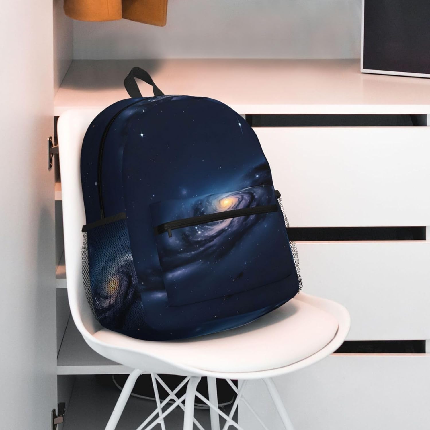 Universe Milky Way Galaxy Print Lightweight Casual Backpack For Women Travel Daypack Gym Backpack For Men Book Bags, SB-122