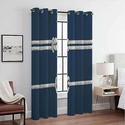 Miniatura 8 de Mandala - Cortina separadora temporal con aislamiento térmico para puerta, diseño moderno renacentista temprano, 2 paneles de 28 pulgadas de ancho x