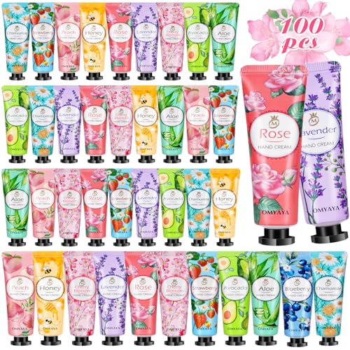 100 Pack Hand Lotion Bulk Gift - Mini Lotion Bulk Travel Size Hand Cream Bulk Gifts for Corworkers Teacher Appreciation Gifts Birthday Gifts for Women Nurses Gifts Bridesmaid Gifts Thank You Gifts