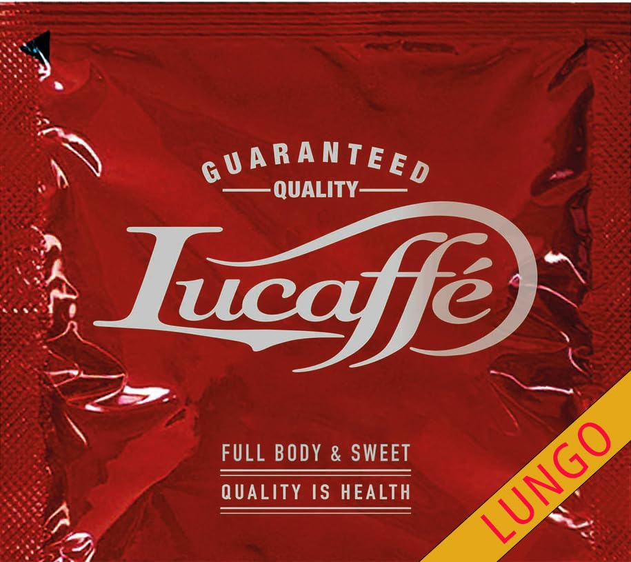 Lucaffè - Cafe capsulas ESE 44 mm, Classic Long, pack de 150 monodosis compostables en papel para cafetera, Espresso Italiano | Tueste medio
