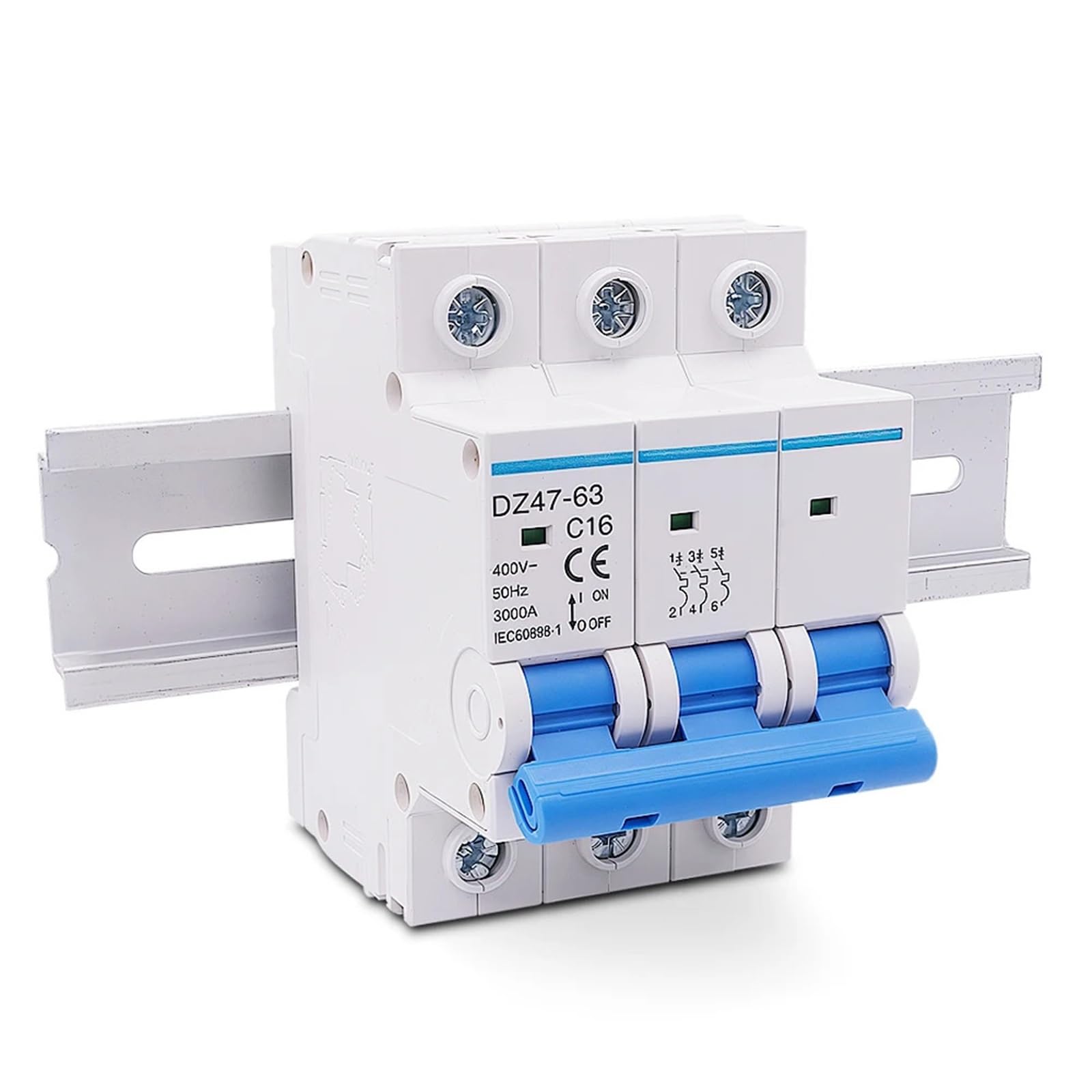 Disjoncteur triphasé 380V interrupteur de protection rail DIN 40A