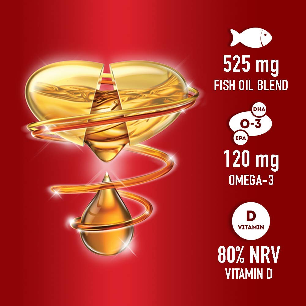 Seven Seas Omega3 Fish Oil Plus Cod Liver Oil OneaDay 120 Capsules