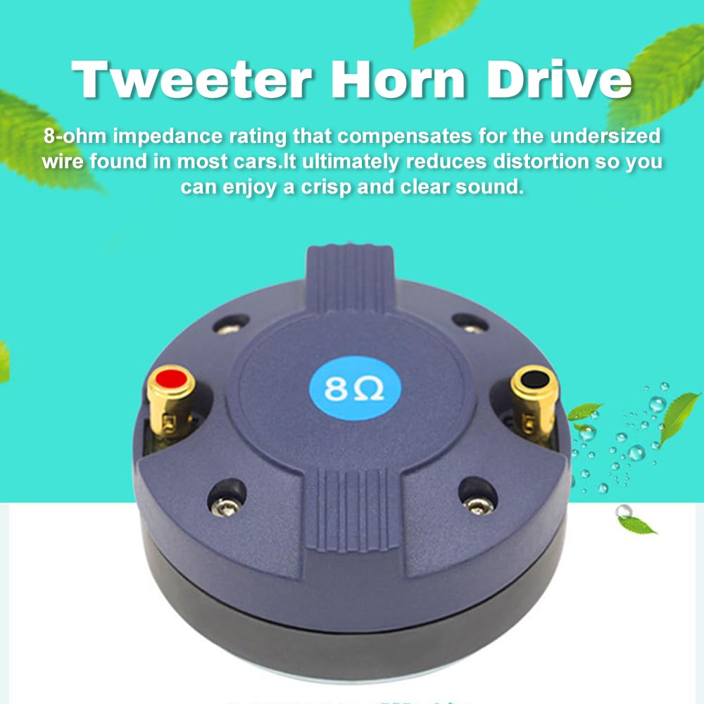 Greensen 200W Auto-Audio-Hochtöner-Horn-Treiber 34mm Kompressionstreiber mit Premium-Magnet für Klaren Lauten Klang in Auto LKW