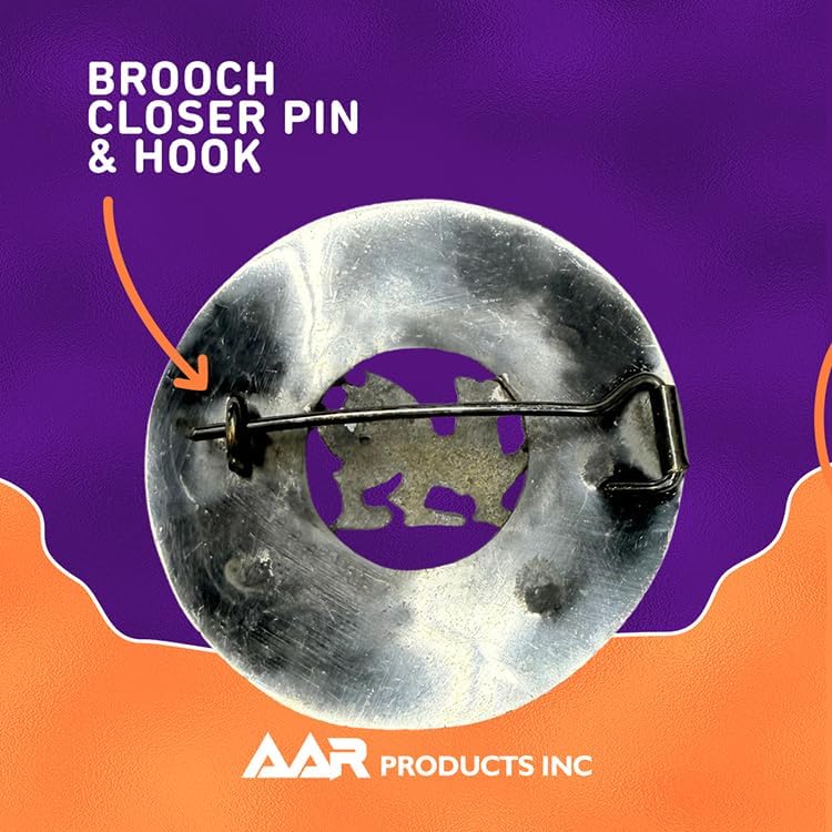 AAR Men,s Scottish Irish Shamrock Kilt Brooch Fly Plaid Antique/Chrome Finish 3" (7cm) diameter S - Image 6