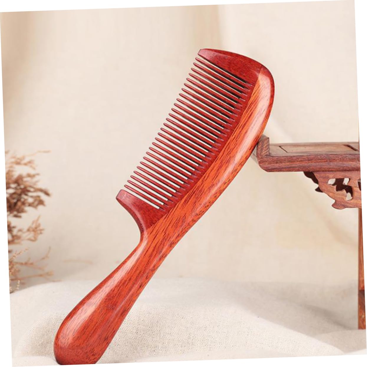 pettini per Capelli， Wooden Comb Natural Whole Wood Hair Comb Straight Hair Combs Handmade Sandalwood Hair Combs Wooden Tooth Comb Anti-Static Comb(As Shown,20.5 * 5.5cm)