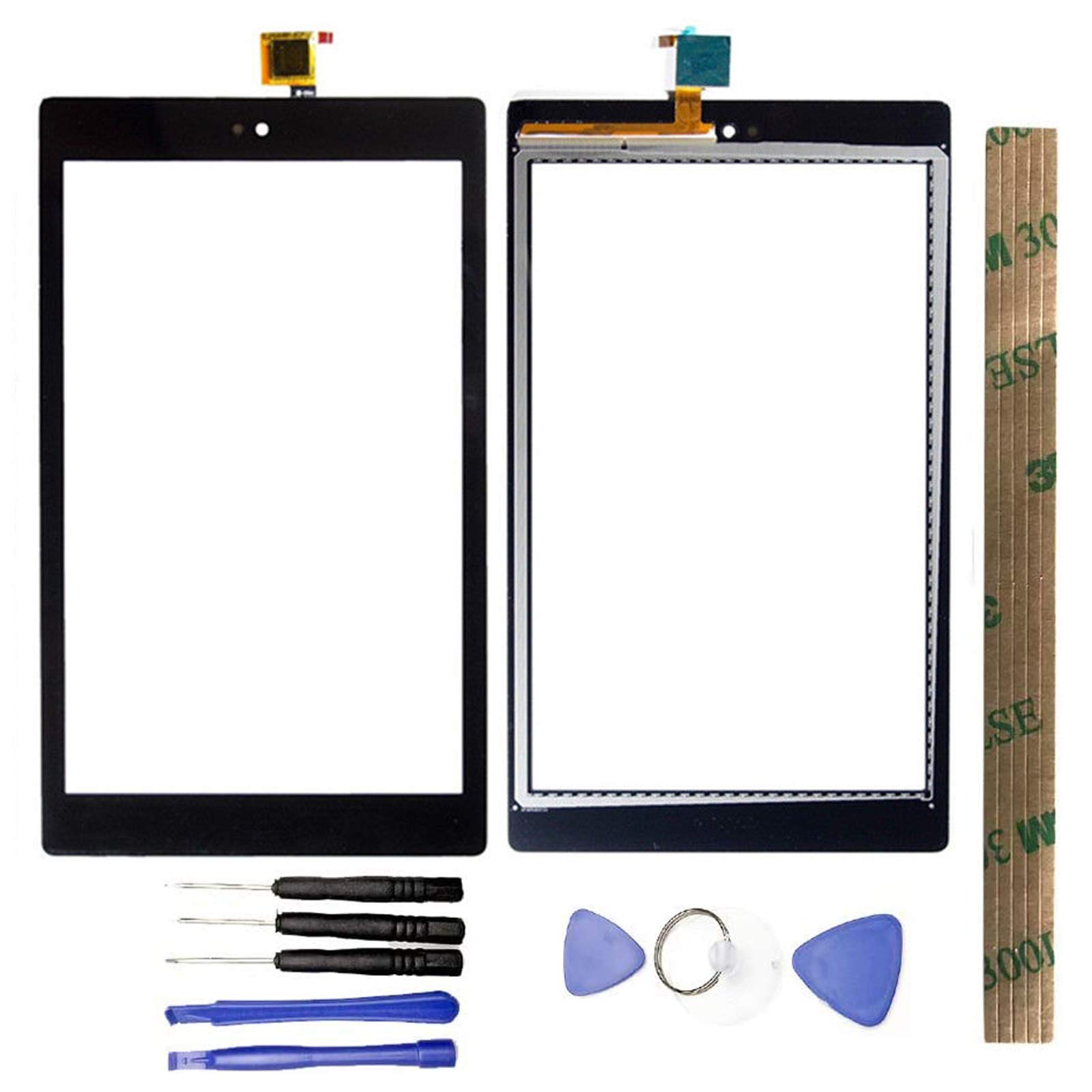 JayTong Digitizer Touch Screen Outer Screen Glass Replacement with Free Tools for Amazon Kindle Fire HD 8 7th 2017 Gen SX034QT Black
