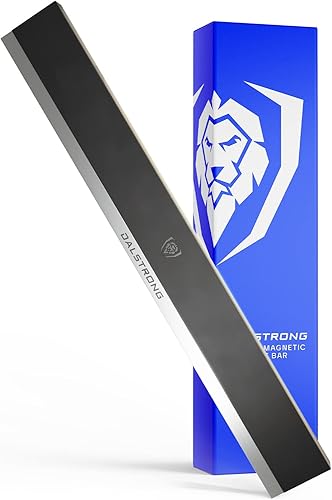 Dalstrong Soporte magnético para cuchillos de pared, silicona resistente a los arañazos, detalles de acero inoxidable, color negro mate, tira