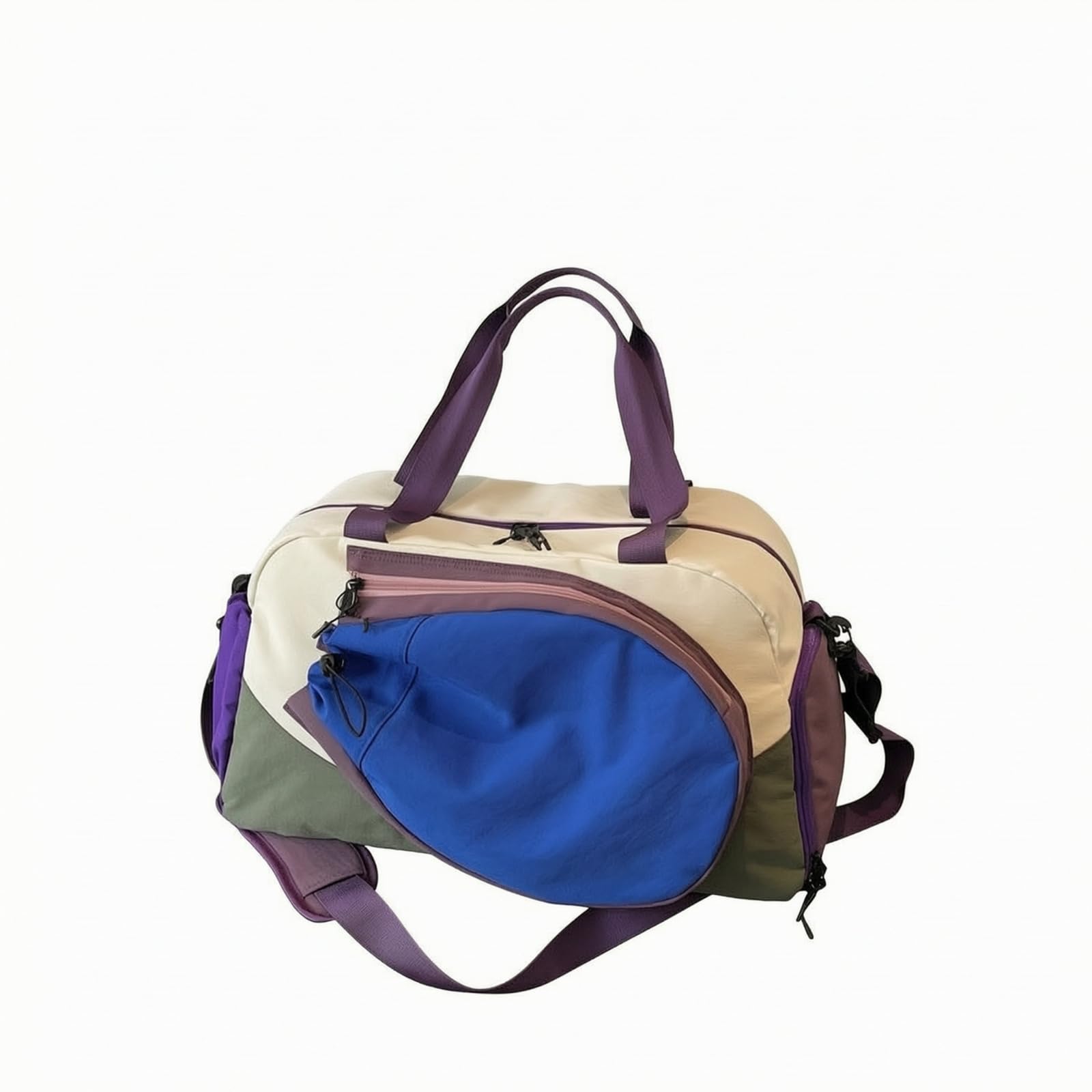 Nylon Sport-Schultertasche multifunktional Sporttasche mit Schuhfach leicht Turnbeutel für Fitnessstudio,