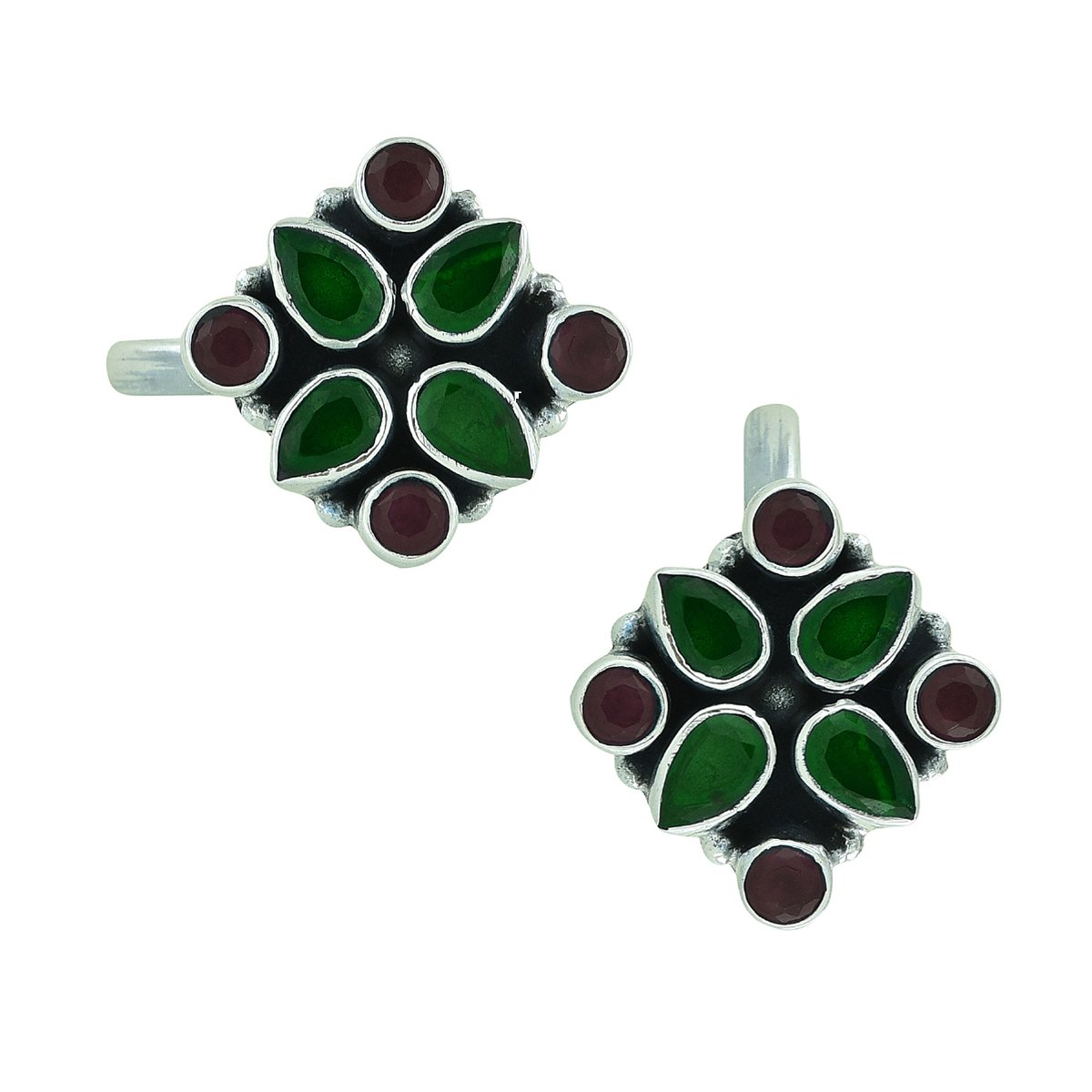Peenzone 925 Simple Yet Elegant Silver Emerald Ruby Toe Rings (Leg Finger Rings) in Pure 92.5 Sterling Silver for Women | Toe Rings for Women and Girls | With Certificate of Authenticity and 925 Stamp | Chandi Bichiya-image-48