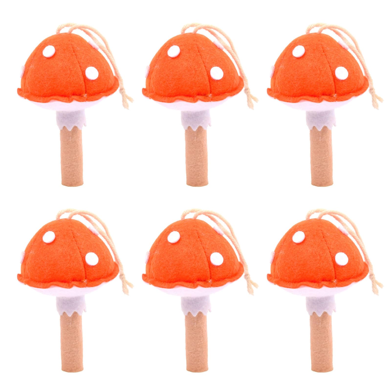 YWLUUOO Wools Felts Mushroom Decoration, 6Piece Set for Creative Garlands Designs Felted Mushroom