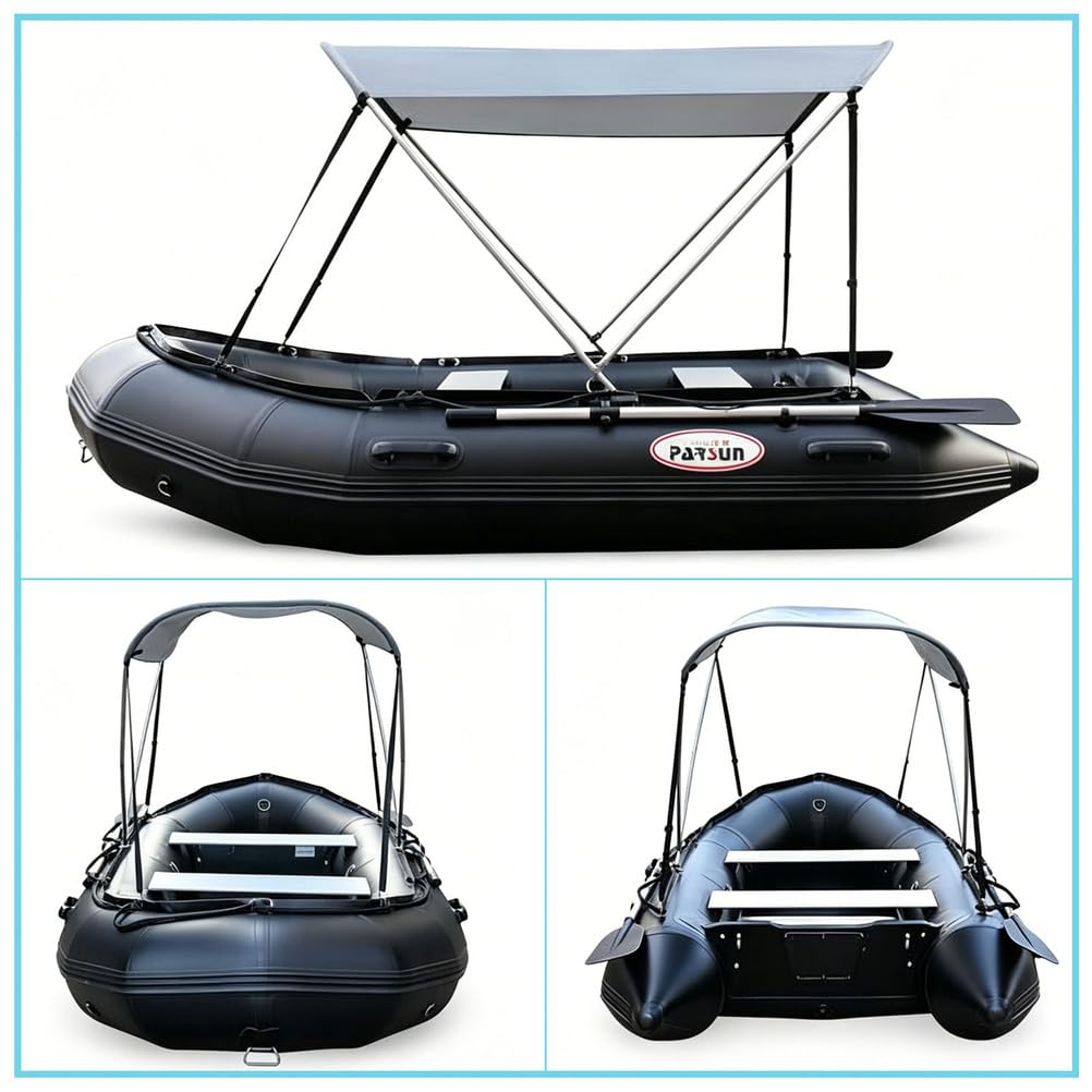Tendalino per Barca Gommoni Kayak Tenda da Sole per Barca da Pesca, Telaio in Alluminio Antiuavv