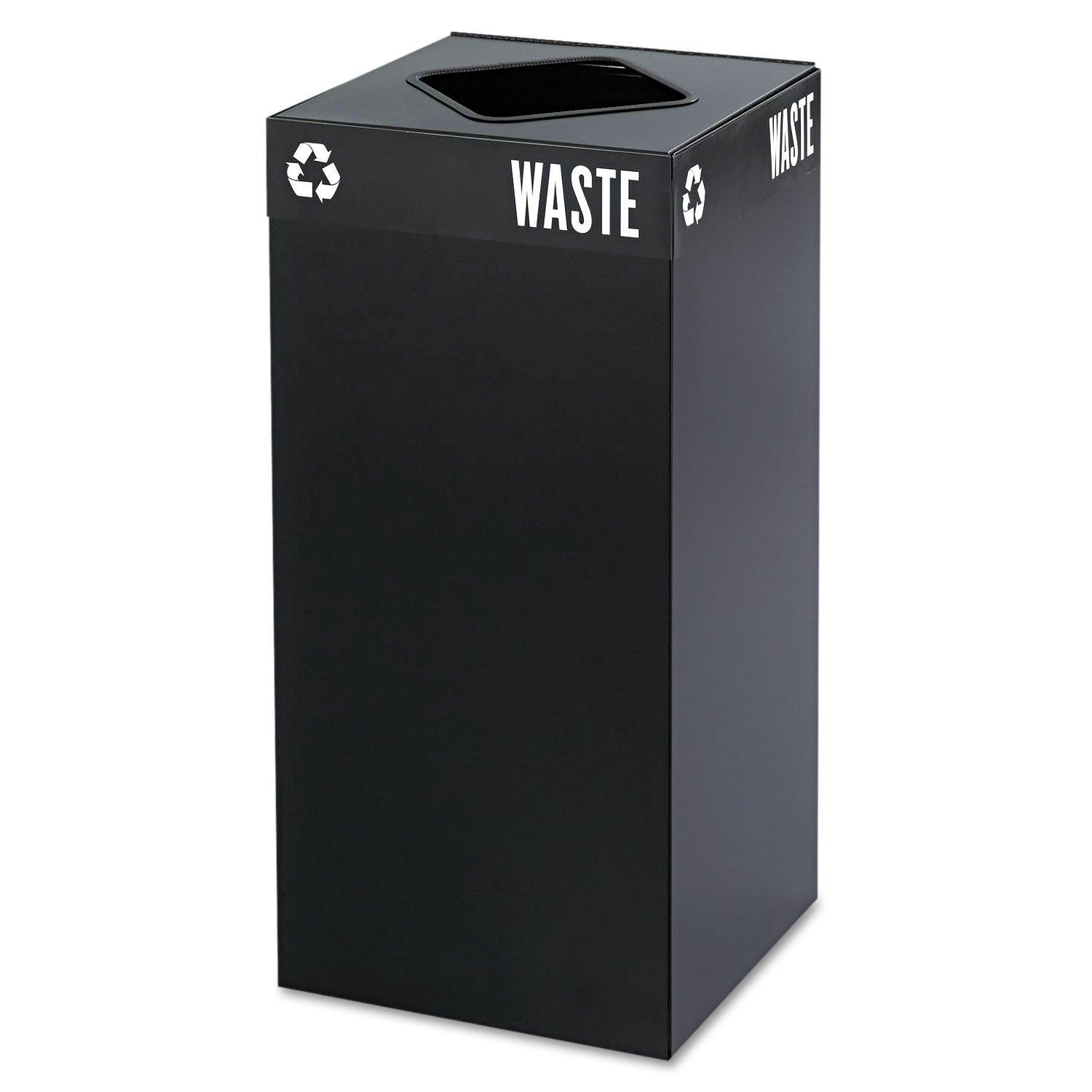 Poubelle de recyclage Safco 100L noire pour en finir avec les vidages trop fréquents