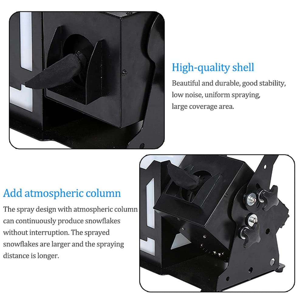 Máquina de nieve profesional, máquina de hacer copos de nieve portátil de 600 W con control remoto, máquina de efectos de escenario de copos de nieve para exteriores e interiores, cobertura de 4-5 m