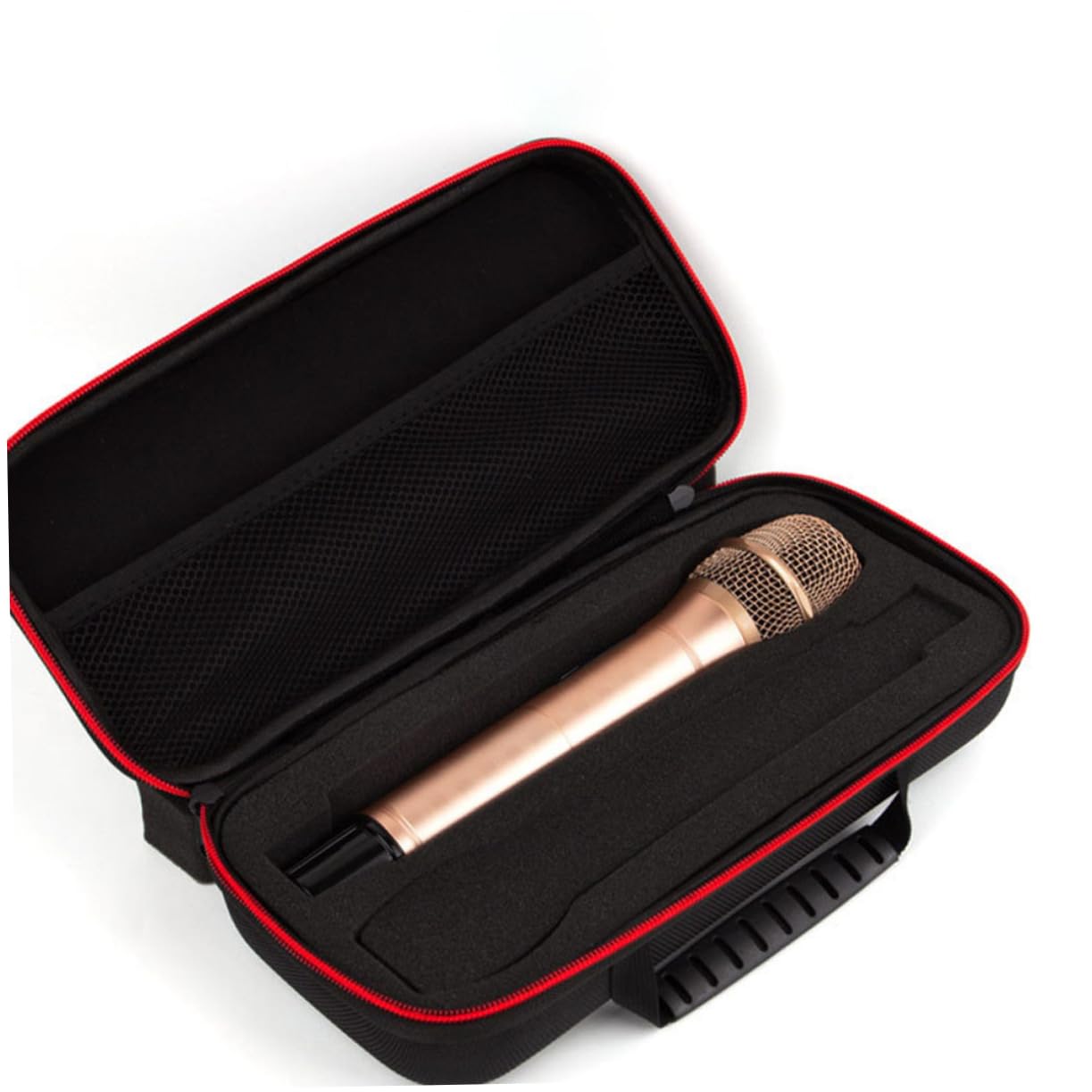 Abaodam Borsa Per Microfono Wireless Rigida Con Manico Resistente Urti E Polvere Custodia Compatta Per Microfono Senza Filo E Accessori Usb Ideale Per Karaoke Esterno