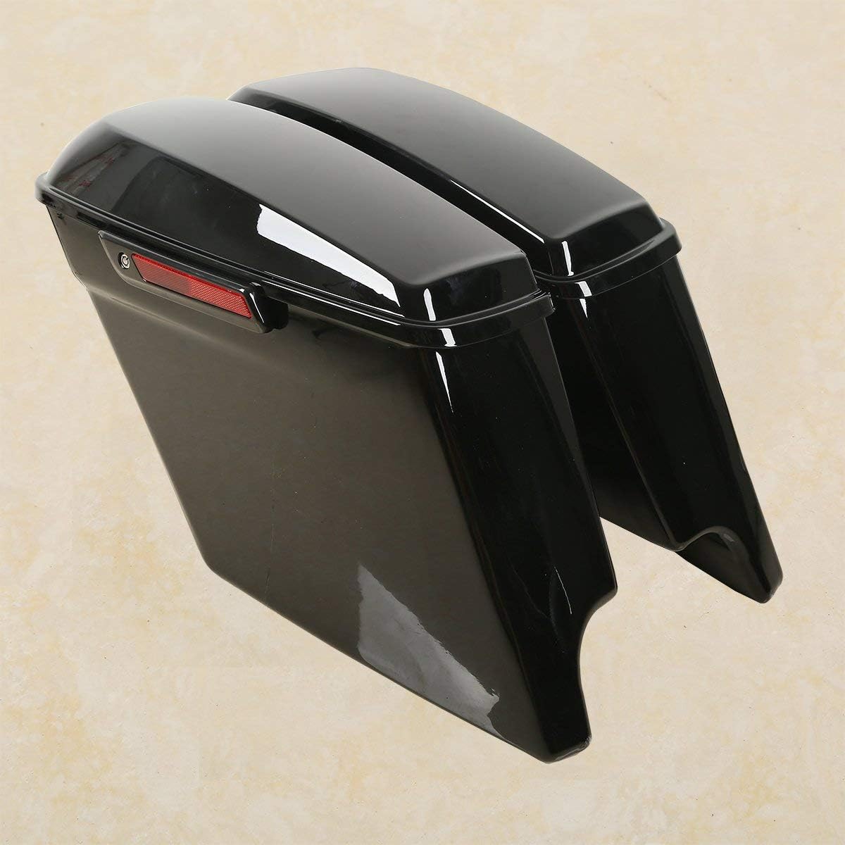 XMT-MOTO 5 inch Extended Stretched Hard Saddlebags w/Latch Keys Fit for Harley Touring Models FLT FLHT FLHTCU FLHRC Road King Road Glide Street Glide Electra Glide Ultra-Classic 2014-LATER