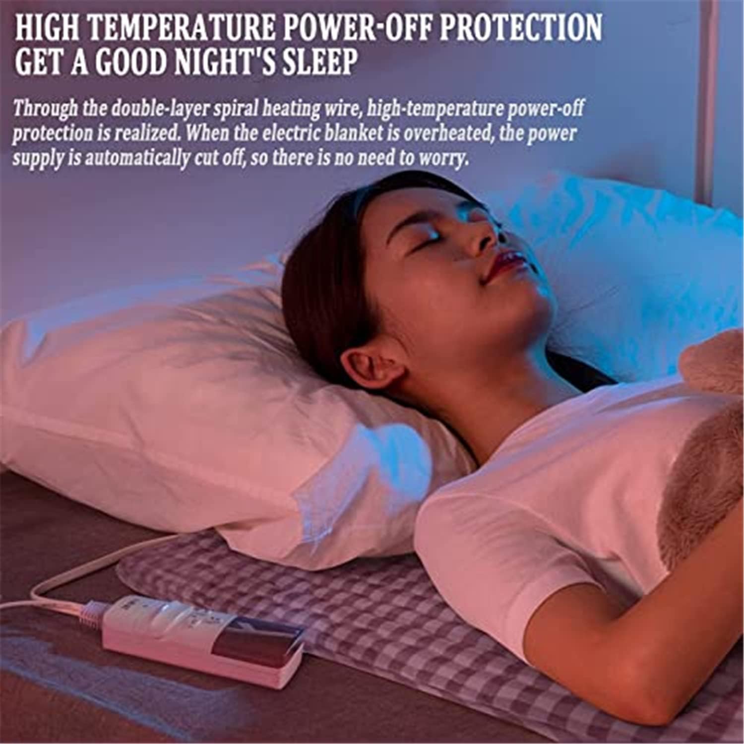 review DILEXIXI Heating Electric Blanket for Winter Single Control 3 Temperature Adjustment Safety Household Cotton Material Electric Mattress,1.8 * 1m