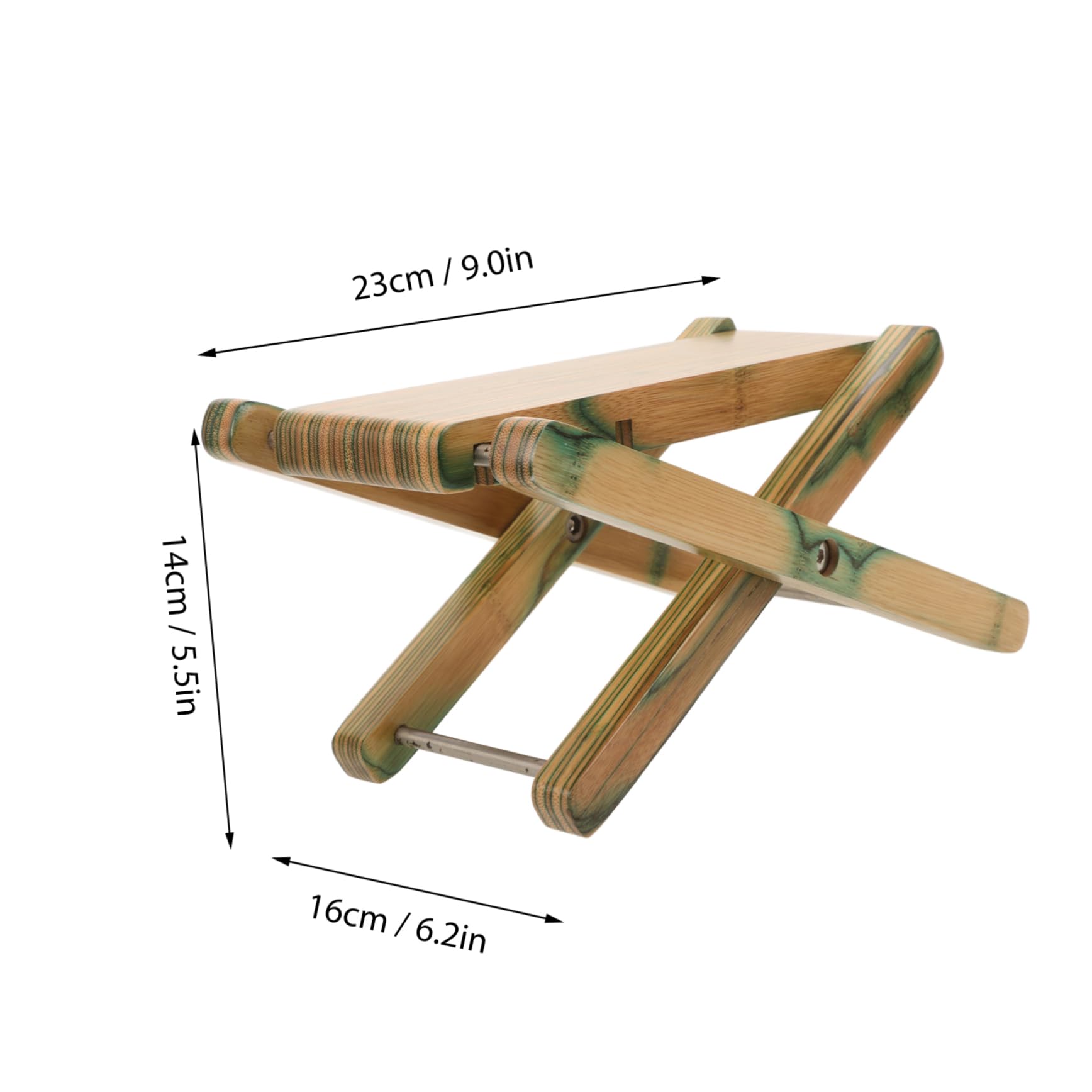 KOMBIUDA Guitar Footstool Pedicure Stand Wooden Footrest for Acoustic Guitars Foldable and Height Adjustable