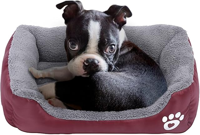 PowerKing Dog Bed,Waterproof Pet Mat Pad and Sleeping Cushion For Kitty Cat and Small Puppy Dog,Soft and Washable(Red)
