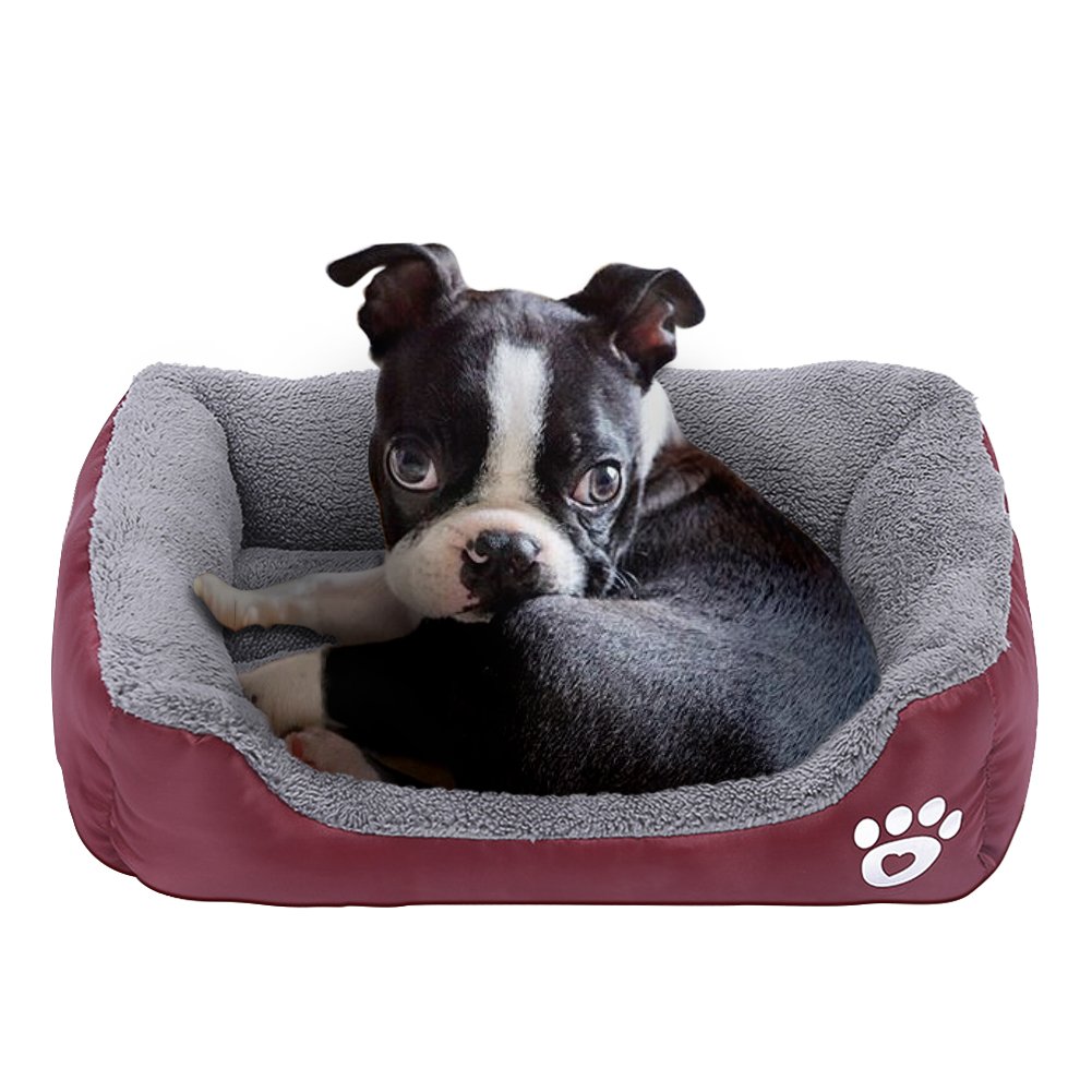 Photo 1 of Barelove Pet Dog Bed 23.6*16*5 inches Wine Red
