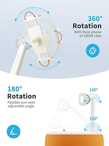 Miniatura 6 de SAIJI Almohada para tableta, soporte para Kindle compatible con Kindle de 4.7 a 15.6 pulgadas, tableta, teléfono, monitor portátil, soporte
